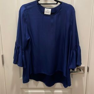 LaRoque Original Silk Navy Blue Blouse